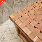 Moroccan Artisan chair – Tan leather – Handmade Berber Lounge Chairs