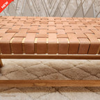 Moroccan Artisan chair – Tan leather – Handmade Berber Lounge Chairs