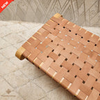 Moroccan Artisan chair – Tan leather – Handmade Berber Lounge Chairs