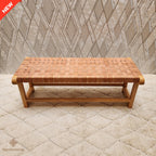 Moroccan Artisan chair – Tan leather – Handmade Berber Lounge Chairs