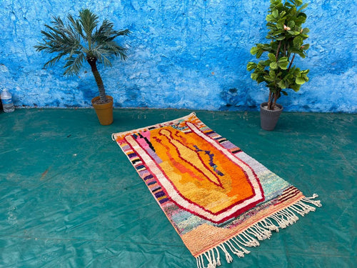 Contemporary Amazigh Art Rug – Handwoven Moroccan Wool Carpet with Abstract Berber Design – Atlas Handmade